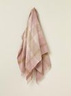 Classic Check - Pink/Camel British Wool Throw