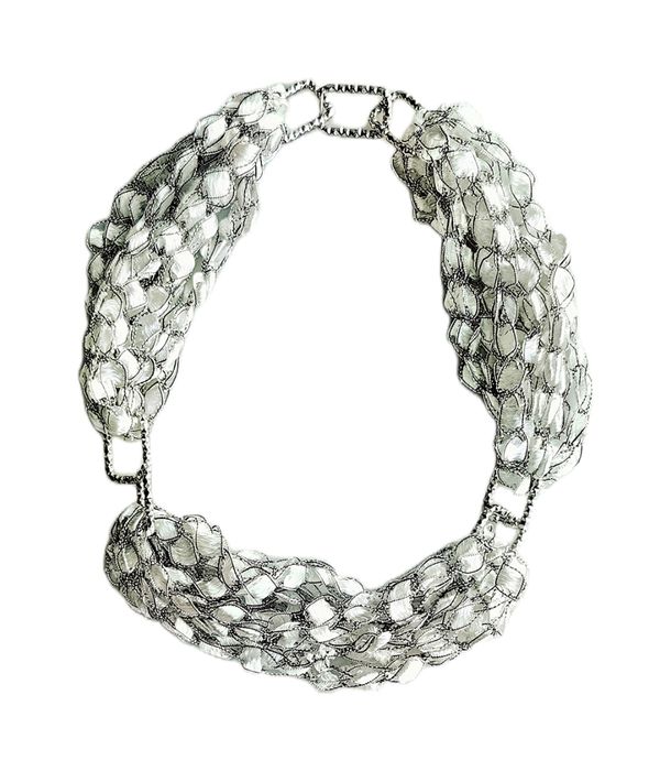 CHLOE MOONBEAM FABRIC NECKLACE - HANDMADE IN LONDON