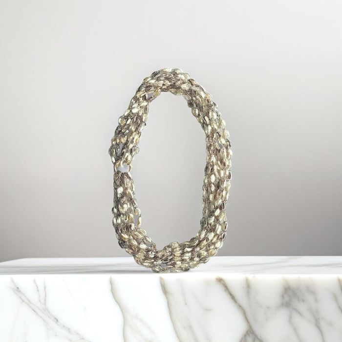 TRIFECTA SANDSTONE FABRIC NECKLACE HANDMADE IN LONDON Spring Fair 2025