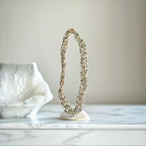 TRIFECTA SANDSTONE FABRIC NECKLACE - HANDMADE IN LONDON