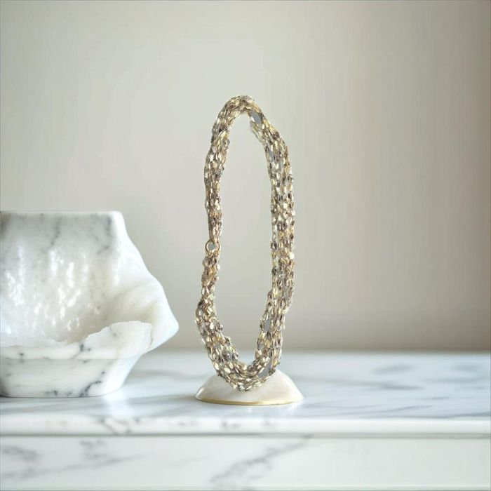 TRIFECTA SANDSTONE FABRIC NECKLACE HANDMADE IN LONDON Spring Fair 2025