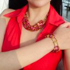 CHLOE TEQUILA FABRIC NECKLACE - HANDMADE IN LONDON