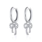 Bow Charm Hoop Earrings