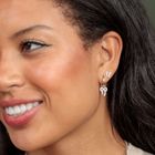 Bow Charm Hoop Earrings