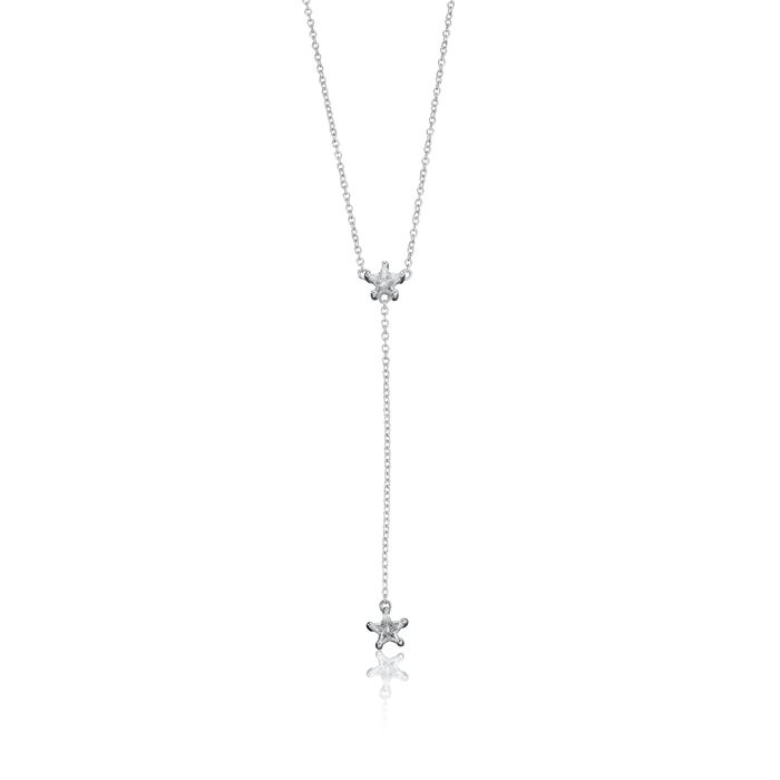 Sparkling Star Drop Necklace