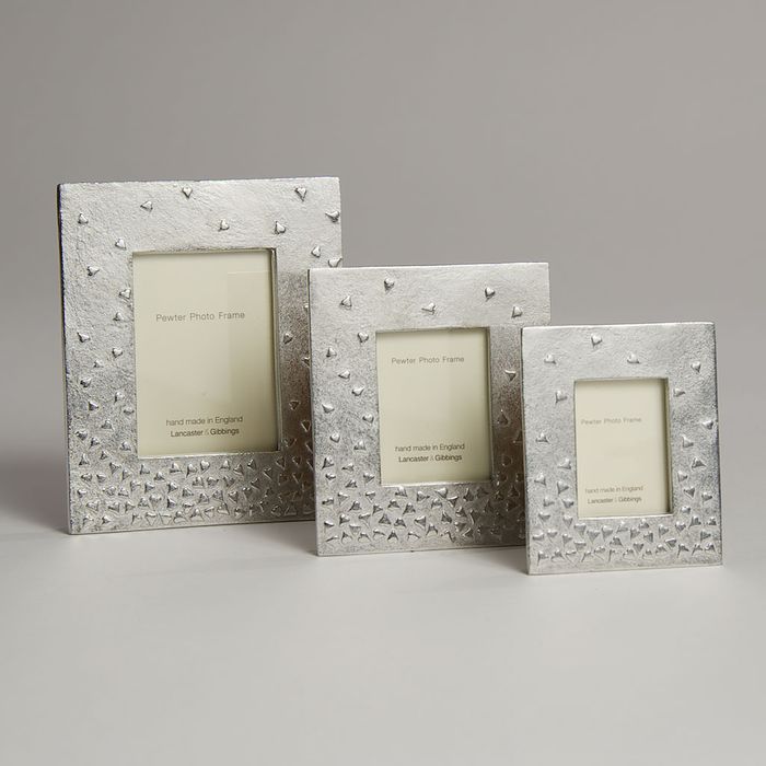 Floating Heart Mini Pewter Photo Frame