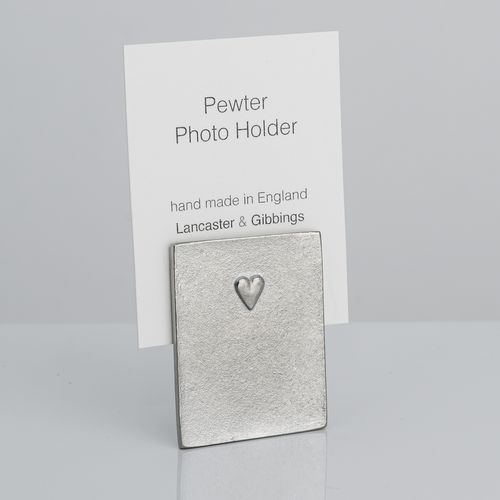 Heart Pewter Photo Holder