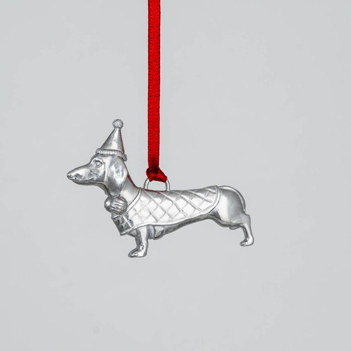 Dachschund Pewter Christmas Decoration