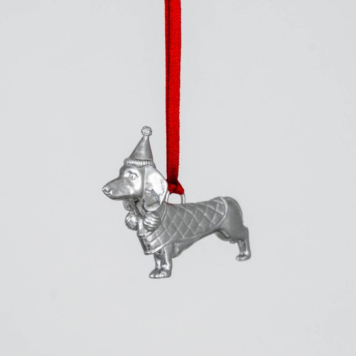 Dachschund Pewter Christmas Decoration