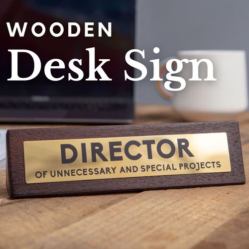 Wooden Desk Sign - Director