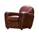 Vintage Leather Art Deco Style Armchair