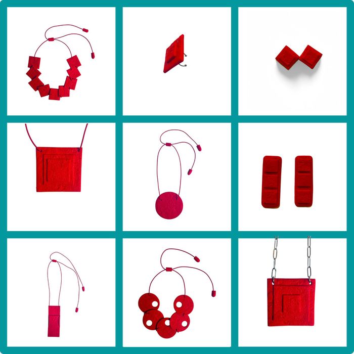 Eartha statement Ring in Red - available in 11 colours