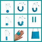 Eloise Statement necklace in Turquoise - available in 11 colours