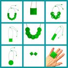 Ella statement necklace in bright green - available in 11 colours