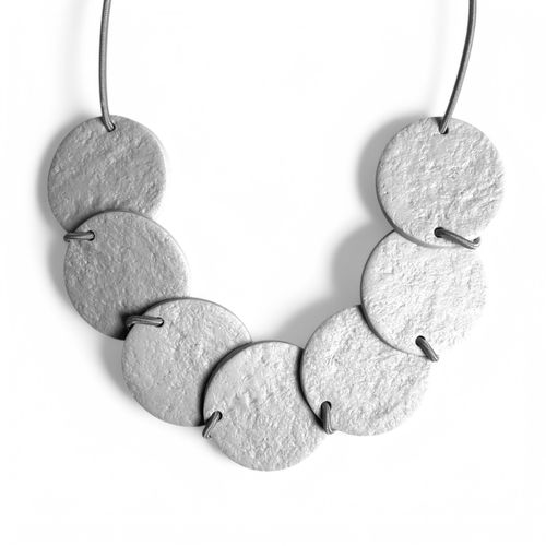 Cara statement necklace  in light grey - available in 11 colours