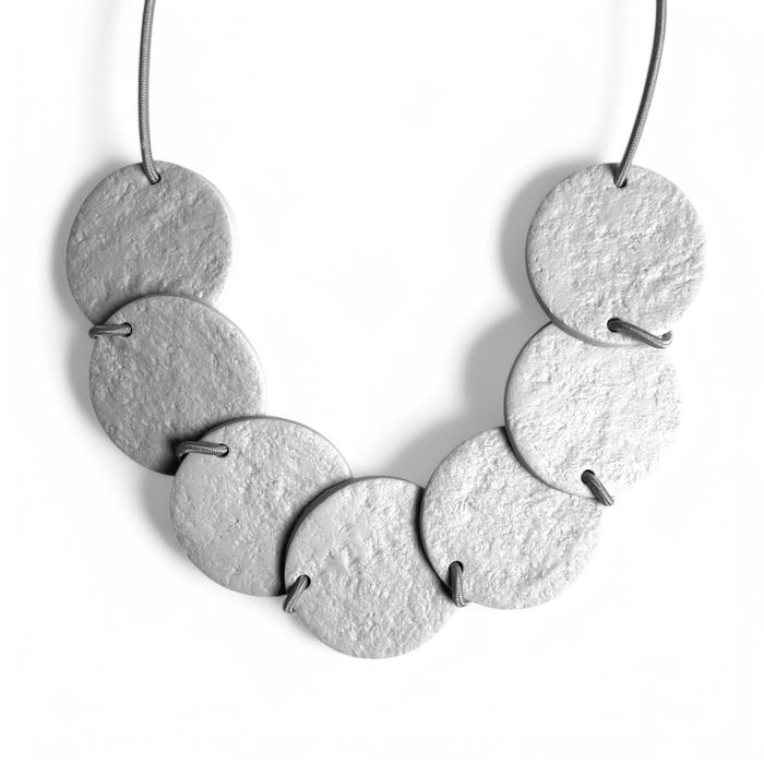 Cara statement necklace  in light grey - available in 11 colours