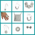 Cara statement necklace  in light grey - available in 11 colours