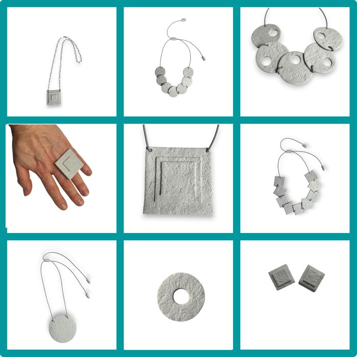 Cara statement necklace  in light grey - available in 11 colours