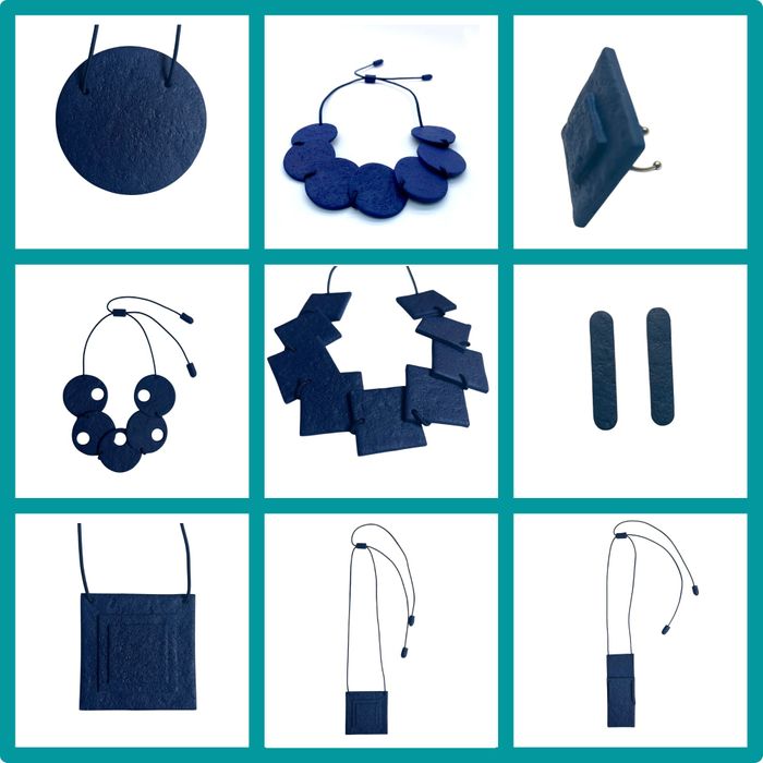 Diana statement necklace in Navy Blue - available in 11 colours