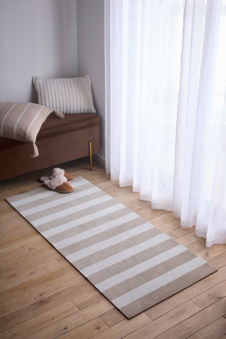 Stripe Runner in Sand & Vanilla