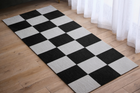 Checkerboard Runner In Jet Black