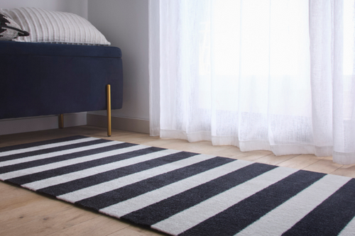 Stripe Runner in Black & Vanilla