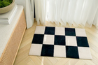 Checkerboard Door Mat in Jet Black