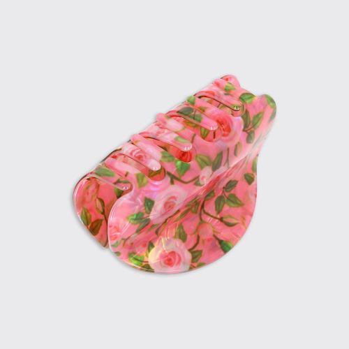 Rose Lustre Chunky Claw Clip - Pink