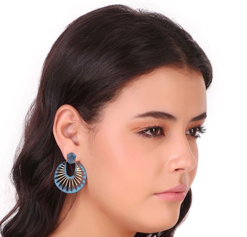 Naazia earrings blue handmade