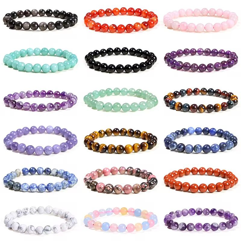 Natural stone beads stretch bracelet