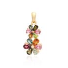 Multi Tourmaline Pear Pendant with Prong Setting silver 925 (MT012)