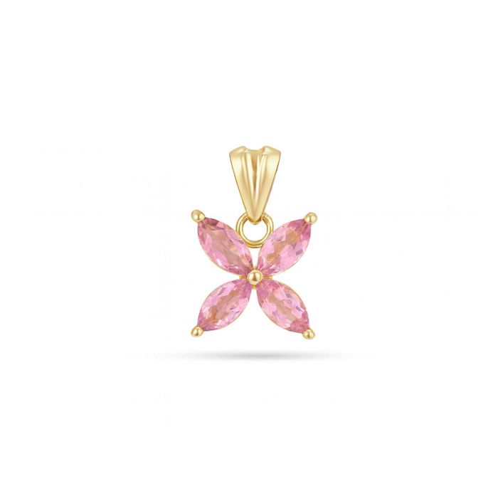 Pink Tourmaline Marquise Pendant with Prong Setting (PTC003)