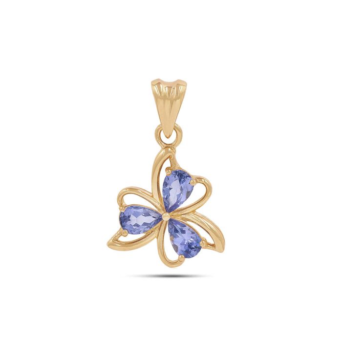 Tanzanite Pear Pendant with Prong Setting ( TC0018)