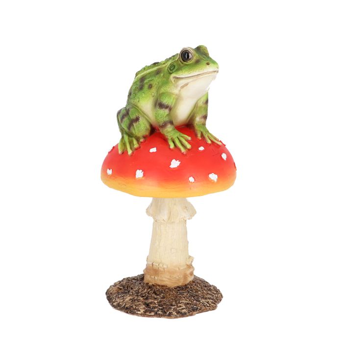 Resin Frog on Toadstool