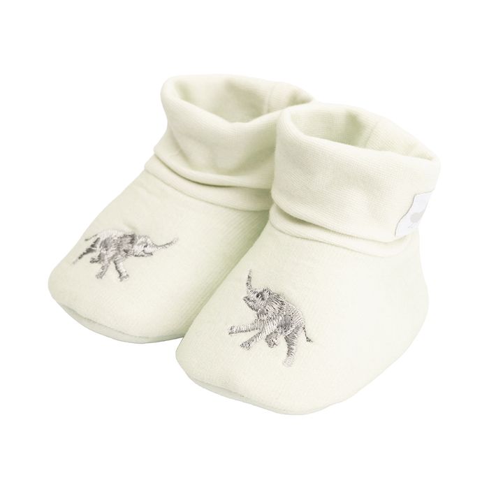 Little Wren Embroidered Baby Booties