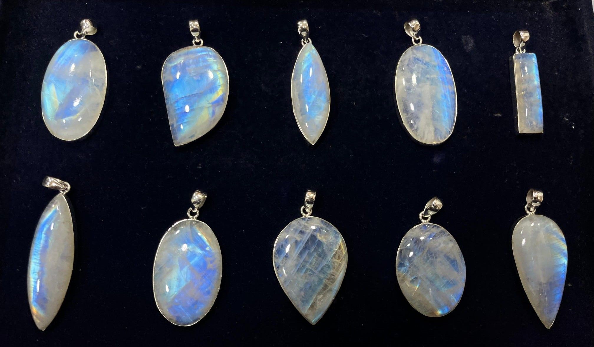 925 STERLING SILVER MOONSTONE PENDANTS