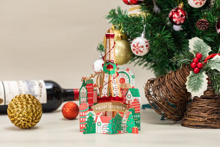 Christmas Pop up card-Tower up