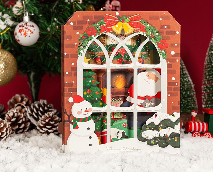 3D pop-up window scene greeting card