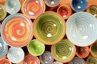 Hand-Painted Spiral Ceramic Dishes from Catalonia