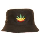 A2019- PK OF 6  ADULT UNISEX RASTA REVERSIBLE BUCKET HAT