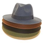 S534KH- PK OF 6 STAW FEODRA HAT WITH SELF COLOUR BAND