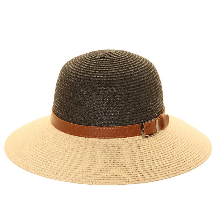 S540- PK OF 12 SHORT BRIM STRAW HAT WITH BELT BAND