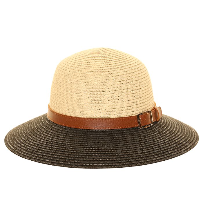 S540- PK OF 12 SHORT BRIM STRAW HAT WITH BELT BAND