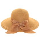 S543- PK OF 12 WIDE BRIM STRAW HAT WITH HESSIAN BAND