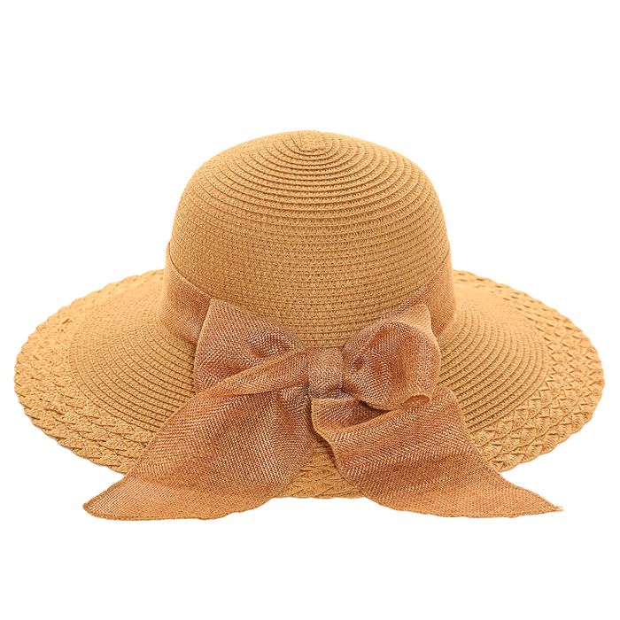 S543- PK OF 12 WIDE BRIM STRAW HAT WITH HESSIAN BAND