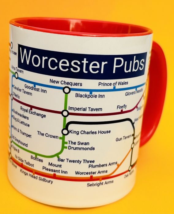 Worcester pubs metro mug