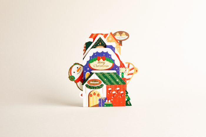 Vibrant 3D Christmas pop-up card