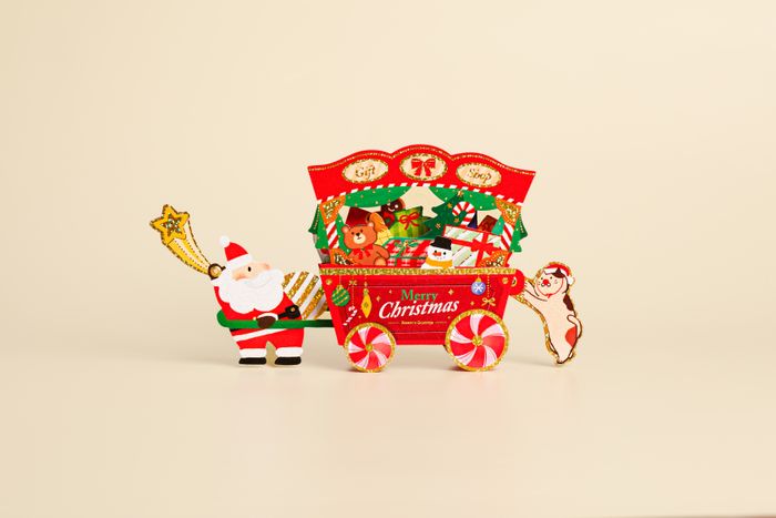 Santa's Gift Cart-Pop Up Card