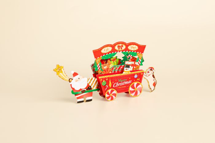 Santa's Gift Cart-Pop Up Card