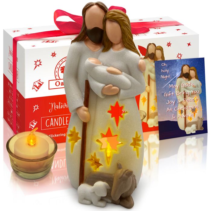 Nativity Scene Candle Holder Figurine – A Heartwarming Christmas Home Decor